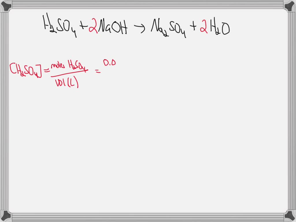 Solved Exactly 170 Ml Of An H2so4 Solution Was Required To Neutralize 450 Ml Of 0235 M Naoh 5692