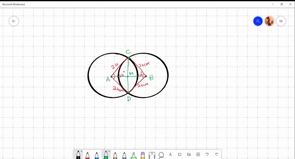 solved-two-24-centimeter-radii-of-a-circle-form-a-central-angle