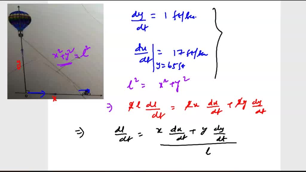SOLVED: A balloon is rising vertically above a level, straight road at