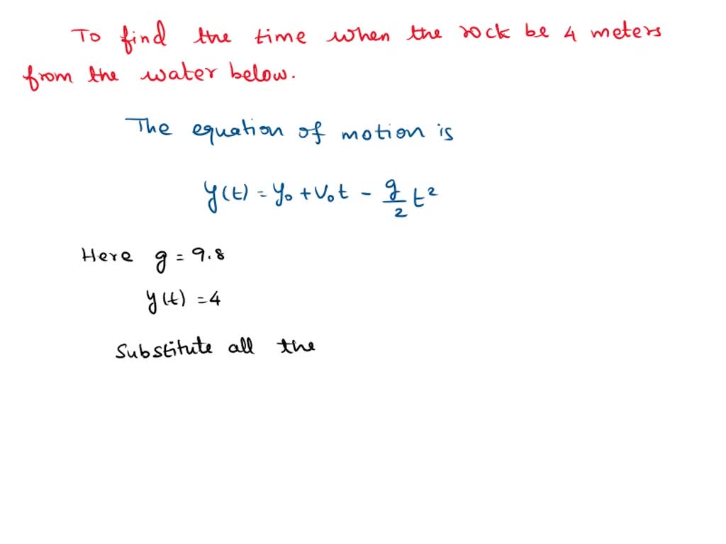 SOLVED: A rock is thrown upward with a velocity of 20 meters per second ...