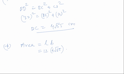figure-2-shows-a-cuboid-and-prism-not-drawn-to-scale-edges-cd-and-bf-have-length-12-cm-and-the-diagonal-bd-has-length-32-cm_-the-area-a-of-the-top-of-the-prism-is-96-cm2-and-the-perimeter-p-26723