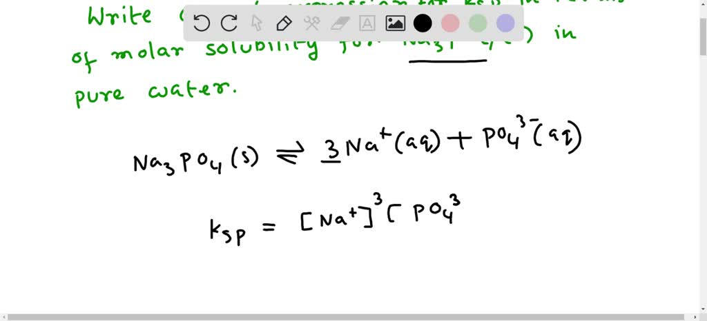 SOLVED: Which is the correct expression for Ksp written in terms of the ...