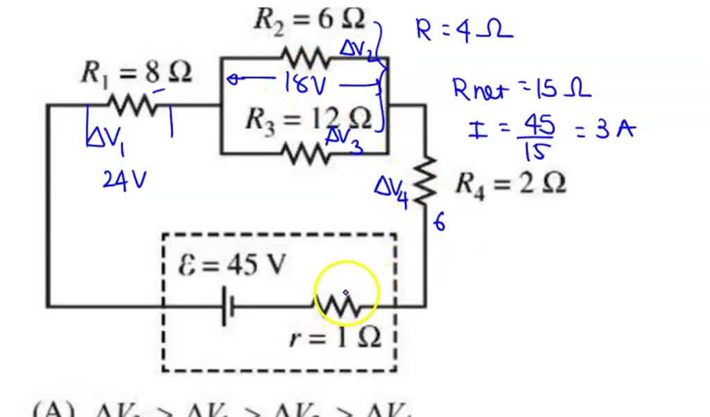 Solved: Rz = 6 Q M R; = 8 Rz = 12 Q Ry = 20 =45v R=1q Battery Questions 