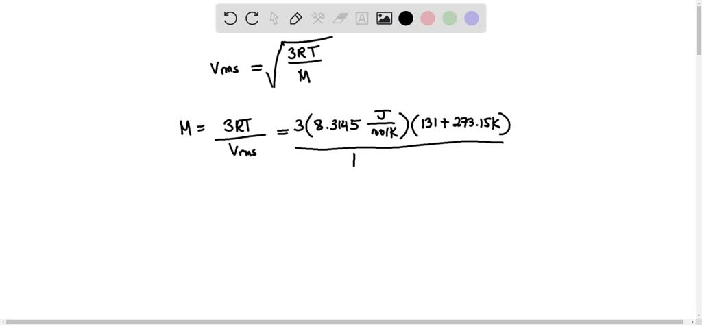 SOLVED: The rms speed of the molecules of a gas at 131 *C is 193 m/s ...