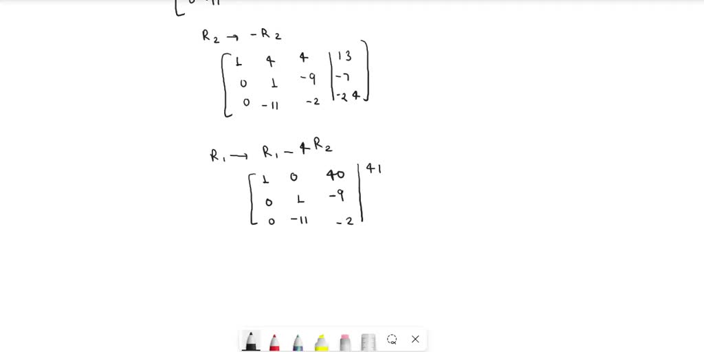 SOLVED: Solve The Following Linear System Of Equations By Using ...