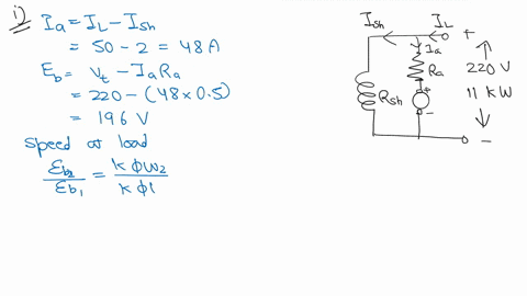 the-input-to-a-220-v-dc-shunt-motor-is-11-kw-calculate-a-the-torque-developed-b-the-effi-ciency-and-c-the-speed-at-this-load-when-the-following-particulars-of-the-motor-are-given-no-load-cur-89463