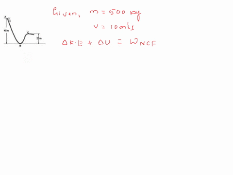a4-a-500-kg-roller-coaster-car-starts-from-rest-at-point-a-and-moves-down-the-curved-track_-the-speed-of-the-car-at-the-point-c-is-10-ms-calculate-the-energy-loss-due-to-friction-from-a-to-c-09261