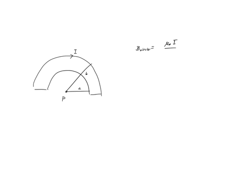 09-the-wire-semicircles-shown-in-the-figure-have-radii-a-and-b-calculate-the-net-magnetic-field-magnitude-and-direction-that-the-current-in-the-wires-produces-at-point-p-pol-41a-1b-82388