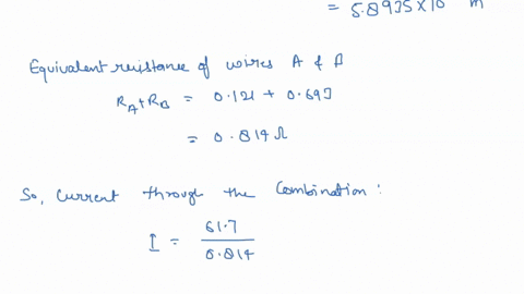 wires-a-and-b-having-equal-lengths-of-420m-and-equal-diameters-of-269-mm-are-connected-in-series_-a-potential-difference-of-632-v-is-applied-between-the-ends-of-the-composite-wire-the-resist-20884