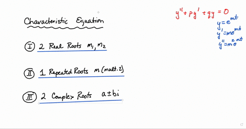 q1-differential-equations-a-what-is-the-form-of-the-solution-if-the-characteristic-equation-of-the-2nd-order-homogeneous-differential-equation-has-two-real-distinct-roots-b-what-is-the-form-28413