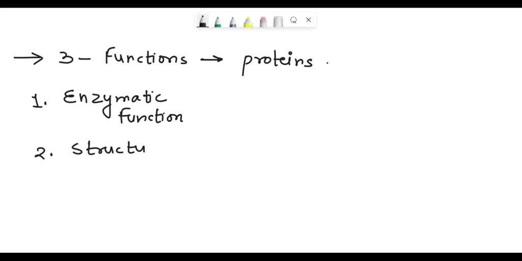 SOLVED: Proteins Name three of the many functions that proteins perform ...