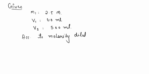 1-what-is-the-concentration-molarity-of-a-solution-of-nacl-if-40-ml-of-a-25-m-nacl-solution-is-diluted-to-a-total-volume-of-500-ml-what-is-the-concentration-of-a-solution-of-feno3-if-80-ml-o-61032