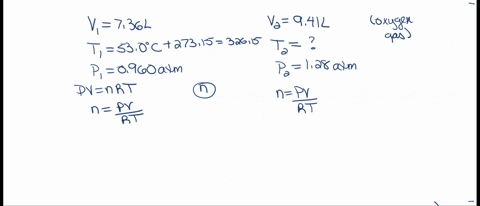 a-sample-of-oxygen-gas-occupies-a-volume-of-736-l-at-530c-and-0960-atm-if-it-is-desired-to-increase-the-volume-of-the-gas-sample-to-941-l-while-increasing-its-pressure-to-128-atm-the-temperature-of-th