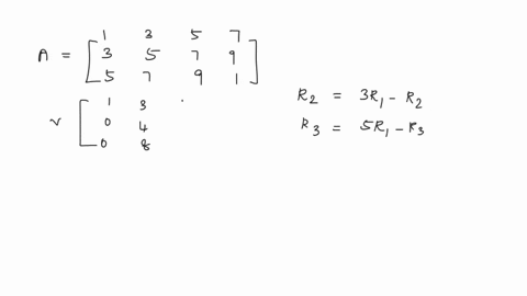 1) Row reduce the matrix below to reduced row echelon form....