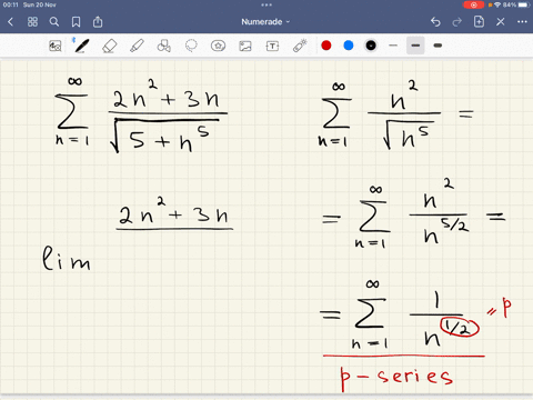use-the-limit-comparison-test-to-establish-the-convergence-or-divergence-of-the-series-which-is-the-sum-from-n1-to-infinity-of-the-terms-an-2n23n5n512