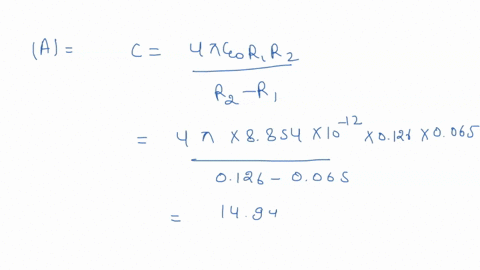 an-air-filled-spherical-capacitor-is-constructed-with-an-inner-shell-radius-of-750-cm-and-an-outer-shell-radius-of-126-cm-a-calculate-the-capacitance-of-the-device_-pf-b-what-potential-diffe-65656