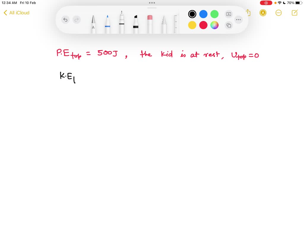 SOLVED 7) A kid slides down an icy (frictionless) hill starting from