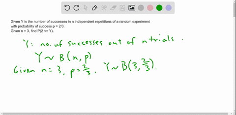 let-y-be-the-number-of-successes-in-n-independent-repetitions-of-a-random-experiment-having-the-probability-of-success-p-3-if-n-3-compute-p2-y_-37635