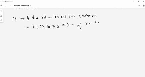 a-if-a-fair-coin-is-tossed-50-times-use-the-normal-curve-to-approximate-the-probability-that-the-number-of-heads-is-between-23-and-27-inclusive-hint-central-limit-theorem-normal-approximatio-07711