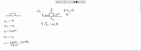 a-220-n-trunk-rests-on-the-floor-the-coefficient-of-static-friction-between-the-trunk-and-the-floor-is-041-while-the-coefficient-of-kinetic-friction-is-032-a-calculate-the-minimum-horizontal-97018