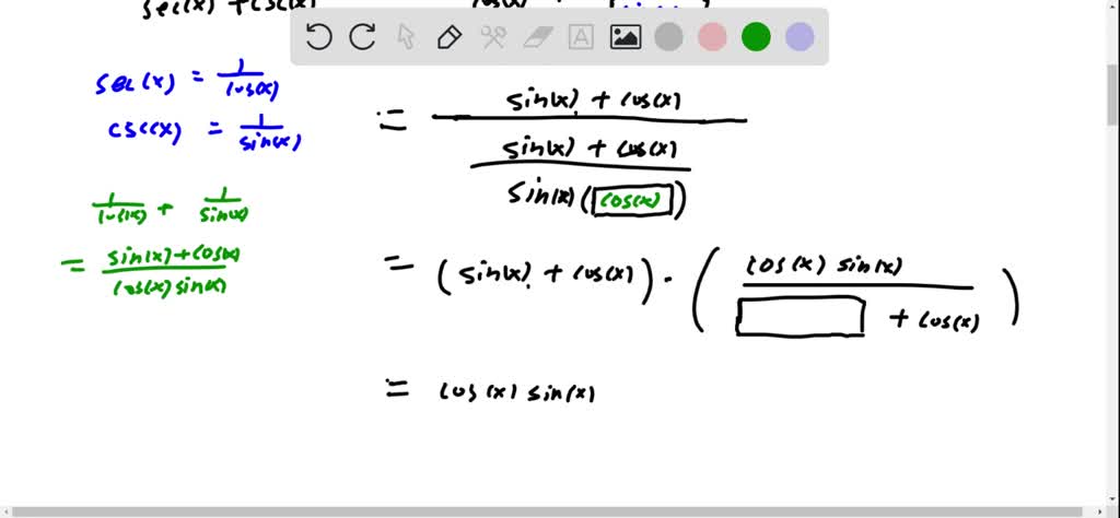 Solved Verify The Identity Sin Sin Sin X Cos X Cosix Sin X Cos