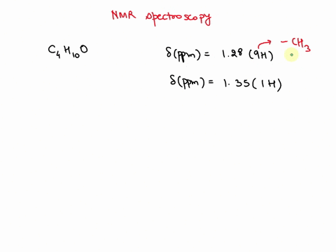 question-from-at-home-practice-propose-a-structure-for-c4h10o-the-1h-nmr-data-is-as-follows-splitting-chemical-shift-integration-singlet-d-128-9h-and-singlet-d-135-1h-look-carefully-at-what-90445