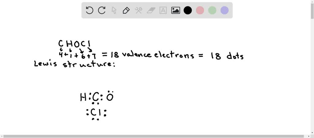 SOLVED: 'Draw the Lewis structure of CHOCI and then determine the ideal ...