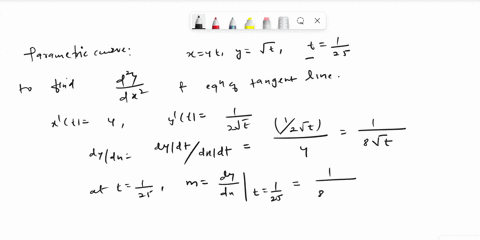 find-an-equation-for-the-line-tangent-to-the-curve-at-the-point-defined-by-the-given-value-of-t-alsofind-the-value-of-at-this-point-dx2-x4t-yv-t25-the-equation-for-the-line-tangent-to-the-cu-69896