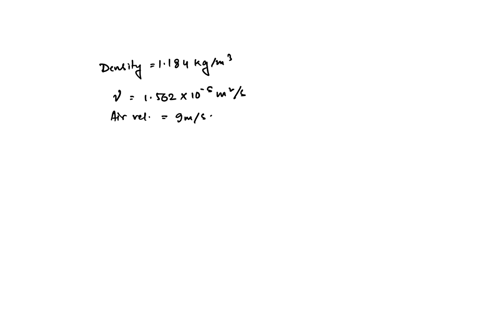 air-at-25c-and-1-atm-is-flowing-over-a-long-flat-plate-with-a-velocity-of-18-ms-the-density-and-kinematic-viscosity-of-air-at-1-atm-and-25c-are-1184-kgm3-and-1562105-m2s-determine-the-distance-in-mete