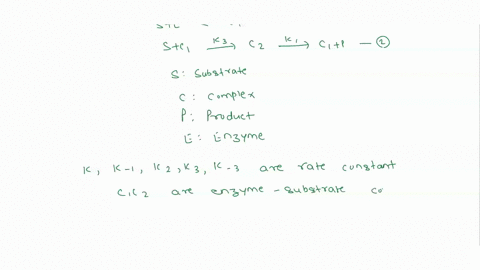 an-allosteric-enzyme-e-reacts-with-substrate-to-produce-product-p-according-the-mechanism-se4-ci-4-ep-sc1-2-cz-4c-p-where-the-ks-are-rate-constants-and-c1-and-c2-enzyme-substrate-complexes-w-57245