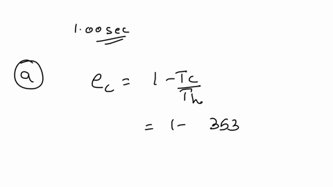 a-heat-engine-operates-in-a-carnot-cycle-between-800c-and-350c-it-absorbs-21000-j-of-energy-per-cycle-from-the-hot-reservoir-the-duration-of-each-cycle-is-100-s-a-what-is-the-mechanical-powe-67525