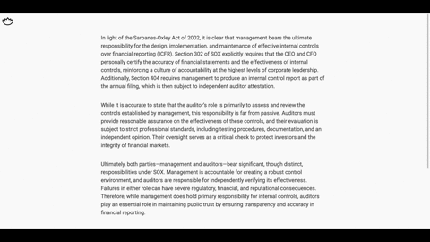considering-the-provisions-of-the-sarbanes-oxley-act-of-2002-discuss-the-proposition-that-management-holds-ultimate-responsibility-for-ensuring-effective-internal-controls-over-financial-reporting-w-3