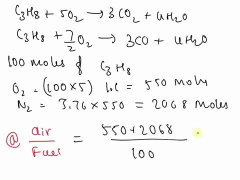 propane-gas-c3h8-at-25c-1atm-enters-a-reactor-operating-at-steady-state-and-burns-with-10-excess-air-entering-at-25c-1atm-of-the-carbon-entering-with-the-fuels-90-on-molar-basis-appears-in-t-47369