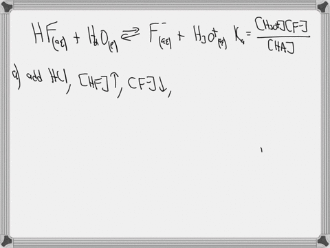 what-is-the-effect-on-the-concentration-of-hydrofluoric-acid-hydronium-ion-and-fluoride-ion-when-the-00514