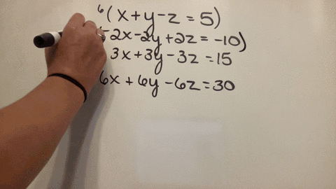 which-of-the-following-statements-is-true-about-the-system-of-equations-xy-z5-2x-2y2z-10-and-3x3y-3z15-a-000-is-a-solution-to-the-system-of-equations-b-114-is-a-solution-to-the-system-of-equations-c-t