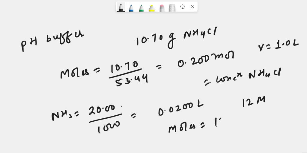 SOLVED: What Is The PH Of A Buffer System Made By Dissolving 10.70 ...