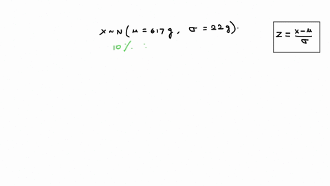 a-particular-fruits-weights-are-normally-distributed-with-a-mean-of-617-grams-and-a-standard-deviation-of-22-grams-the-heaviest-10-of-fruits-weigh-more-than-how-many-grams-give-your-answer-t-14686