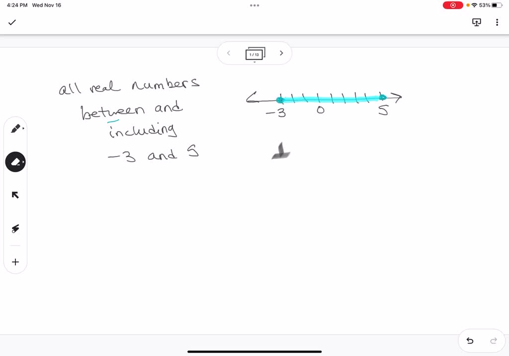 solved-use-interval-notation-to-indicate-all-real-numbers-between-and