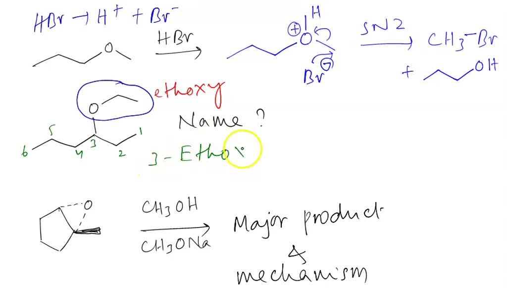 SOLVED: Provide the major product and reaction mechanism for the ...