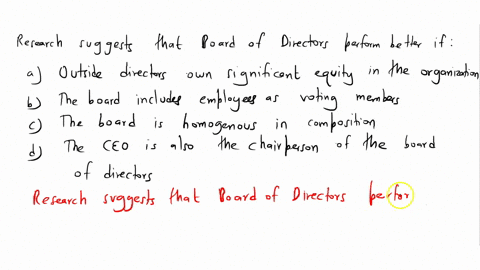 research-suggests-that-boards-of-directors-perform-better-if-a-outside-directors-own-significant-equity-in-the-organization-b-the-board-includes-employees-as-voting-members-c-the-board-is-ho-45824