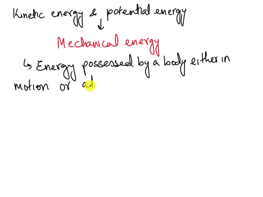 SOLVED: Kinetic and potential energy are both forms of chemical energy ...