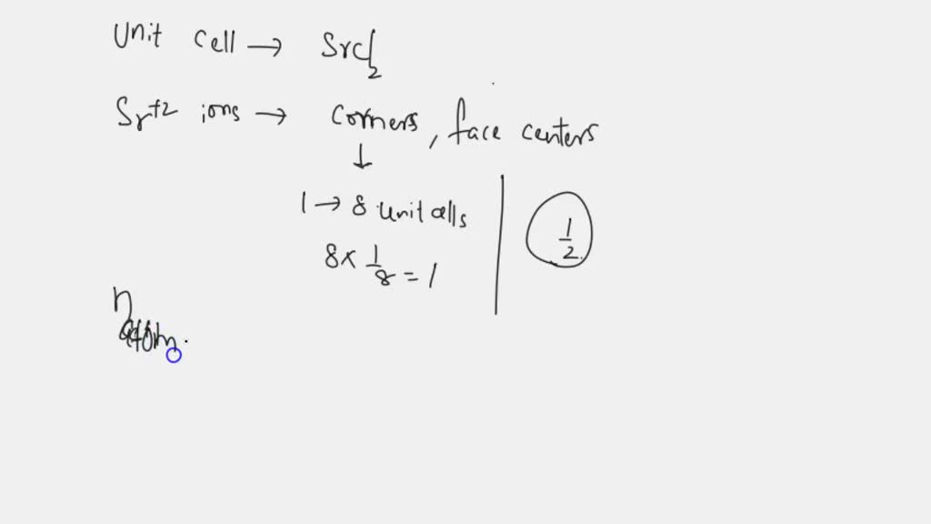 SOLVED Solic strontium chloride has crystal structure With the cubic