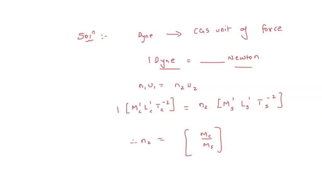 SOLVED: 1 dyne is equal to