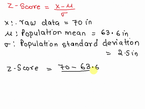 womens-heights-have-a-mean-of-636-in-and-a-standard-deviation-of-25-inches-find-the-z-score-corresponding-to-a-woman-with-a-height-of-70-inches-and-determine-whether-the-height-is-unusual-consider-usu