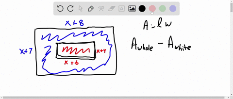 Find an expression for the (blue) shaded region and simplify...