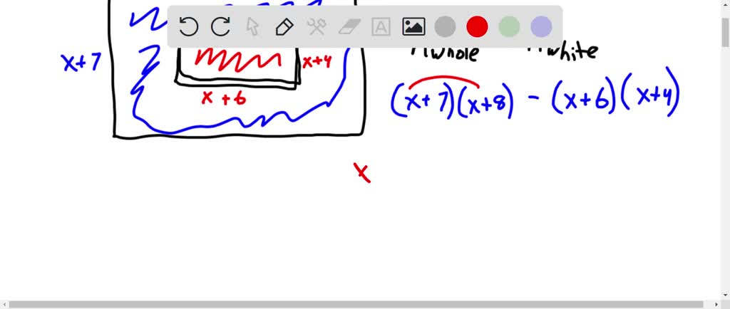 SOLVED: Find an expression for the (blue) shaded region and simplify it ...