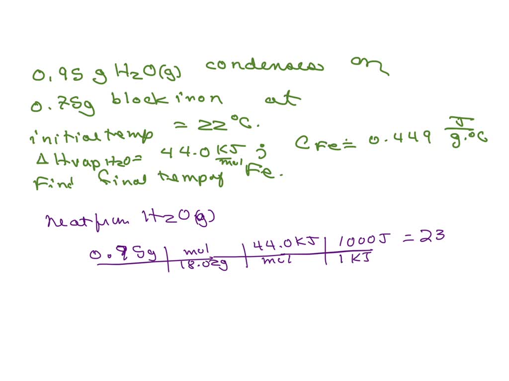 SOLVED: If the heat released during condensation goes only to warming ...