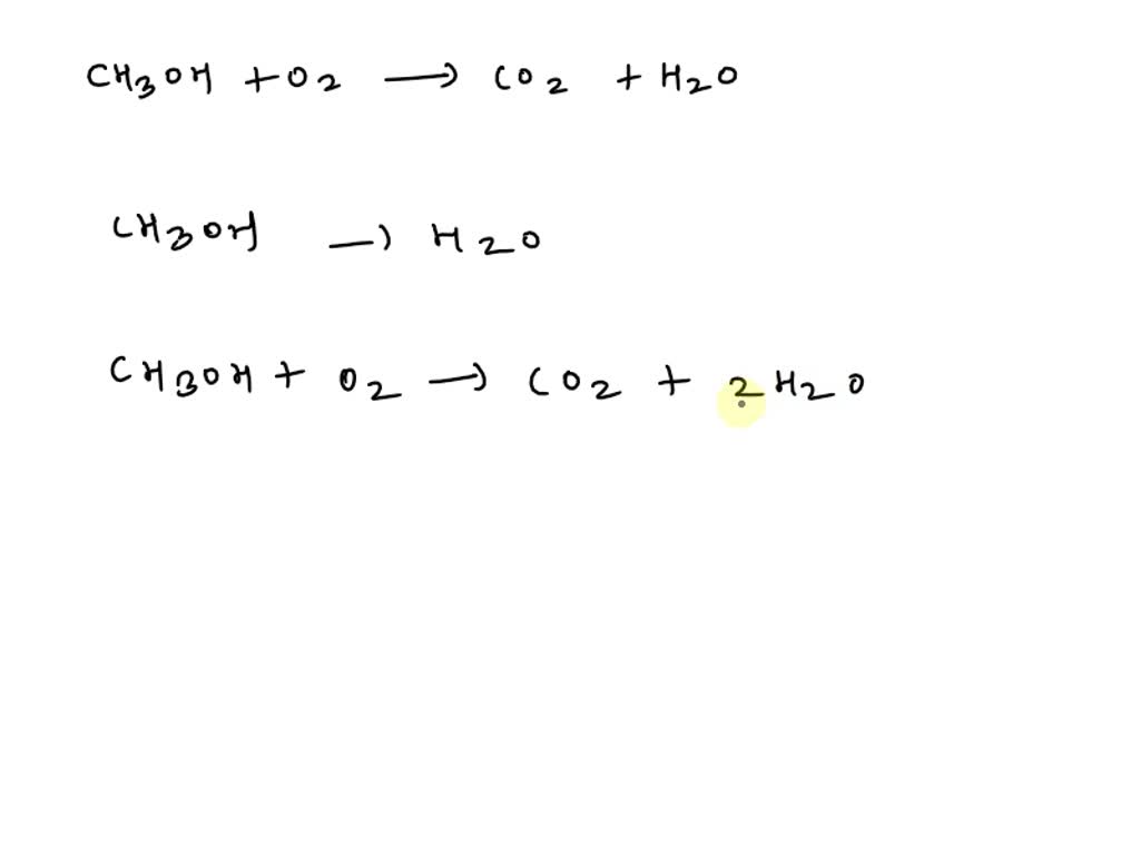 SOLVED: In the balanced equation describing the combustion of methanol ...