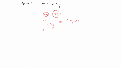 a-bomb-of-12-kg-explodes-into-two-pieces-of-masses-4-kg-and-8-kg-the-velocity-of-8kg-mass-is-6-msec-the-kinetic-energy-of-the-other-mass-is