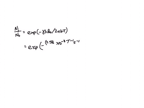 calculate-the-relative-number-of-prtonis-in-the-higher-and-lower-magnetic-state-whern-a-smaple-is-placed-in-469-tesla-magnet-at-20-degrees-celsius-31506
